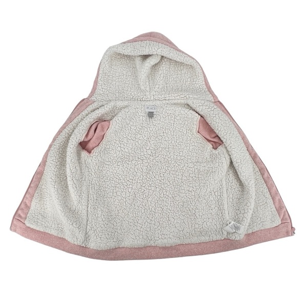 Children’s Place Pink Fleece Lined Hooded Sweatshirt Jacket Size XL Girl’s - Picture 4 of 6